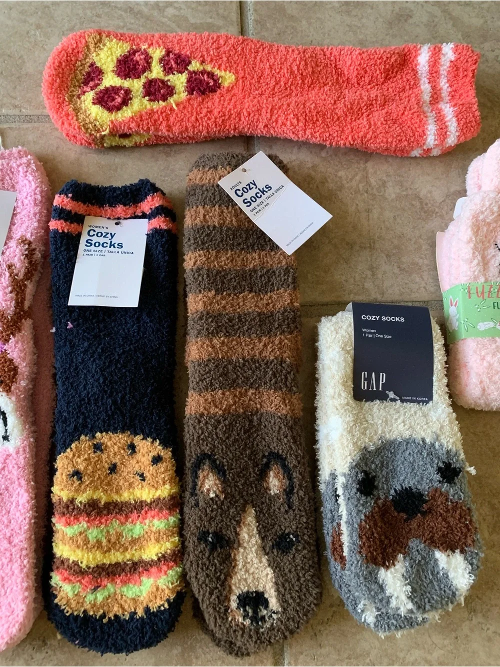 Fuzzy Socks Bundle New Animal Old Navy Gap